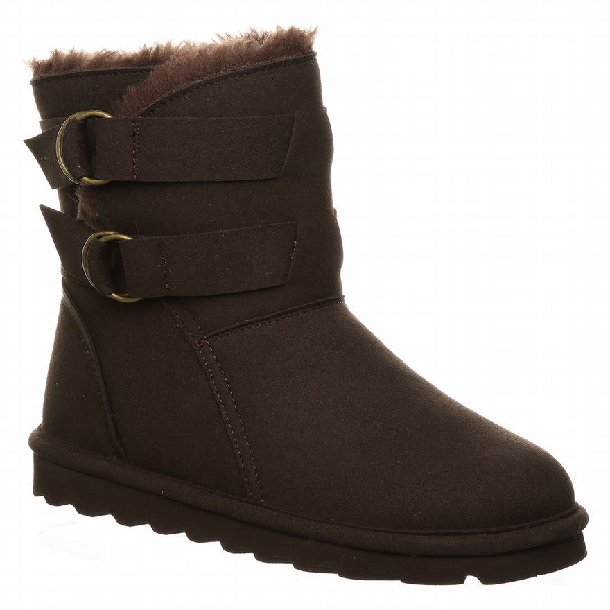 Bearpaw Aloe Vegan Snow Boots UK - Women's Boots Chocolate ||JHVZUG-985||